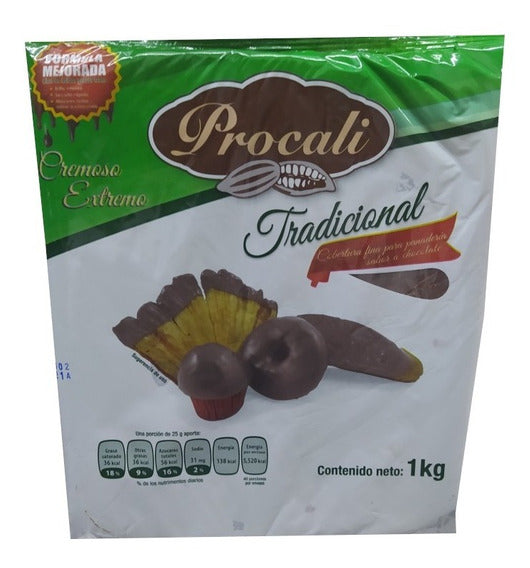 COBERTURA TRADICIONAL PROCALI 1 KG CHOCOLATE $