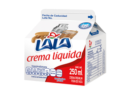 CREMA LIQUIDA LALA 250 GR (A) CAJA