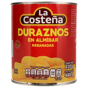 DURAZNO EN ALMIBAR COSTEÑA 820 GR (B) N-07 REBANADOS