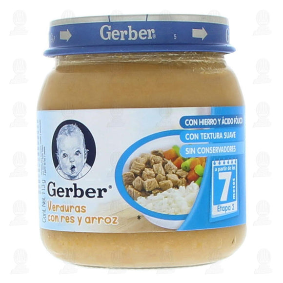 GERBER 2 ETAPA 100 GR (B) RES VERDURAS Y ARROZ R-6