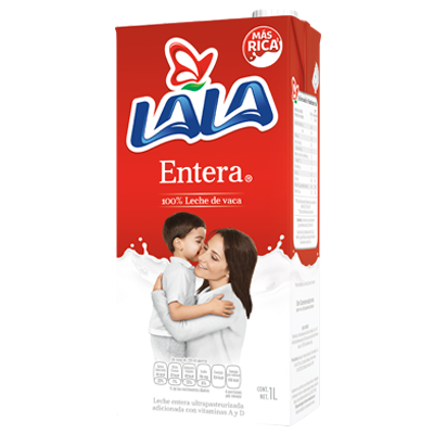 TETRA LECHE ENTERA LALA  UHT 1 LT (B)