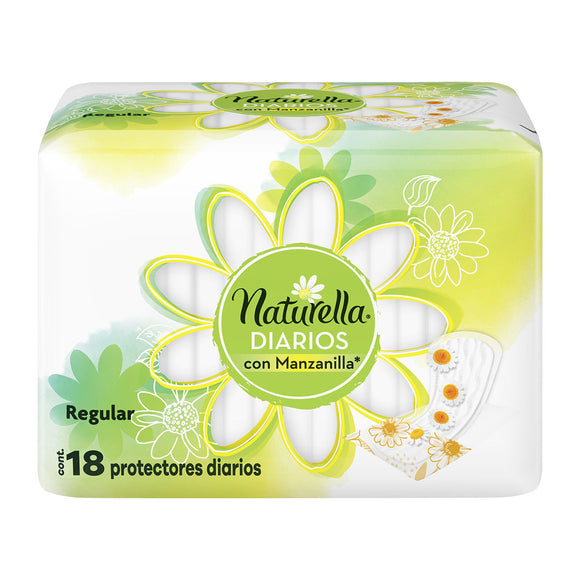 PANTIPROTECTOR NATURELLA MANZANILLA 18 PZ (B)