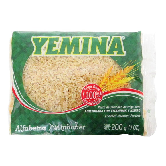 PASTA YEMINA 200 GR C-10 ALFABETO