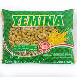 PASTA YEMINA 220 GR C-16 CODO LISO 1