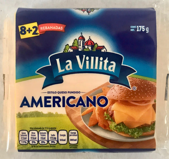 QUESO AMERICANO LA VILLITA 175 GR.