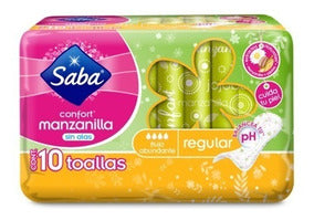 SABA CONFORT MANZANILLA 10 PZ (B) SIN ALAS G-14 FLUJO MODERADO