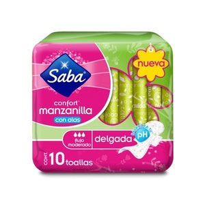 SABA CONFORT MANZANILLA CON ALAS 10 PZ (B) G-14 FLUJO MODERADO