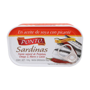 SARDINAS PONTO 120 GR (B) SOYA CON PICANTE D-5