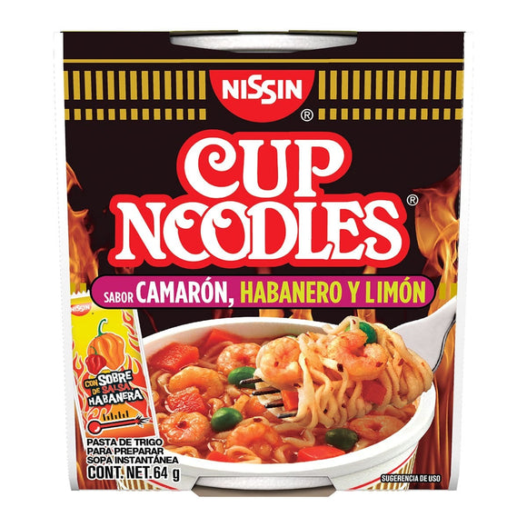 SOPA NISSIN 64 GR A-17 CAMARON HABANERO Y LIMON